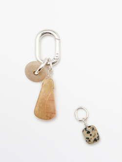 Massimo Dutti Подвеска с камнями, костяной