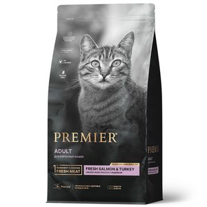 Сухой корм Premier Cat Salmon&Turkey Adult для кошек из свежего филе лосося с индейкой