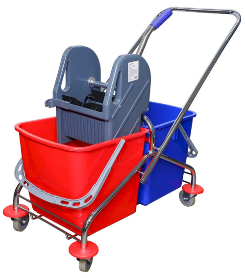 Тележка уборочная Optiline, 46 литра, 2-ведерная, 2х23 л, с отжимом