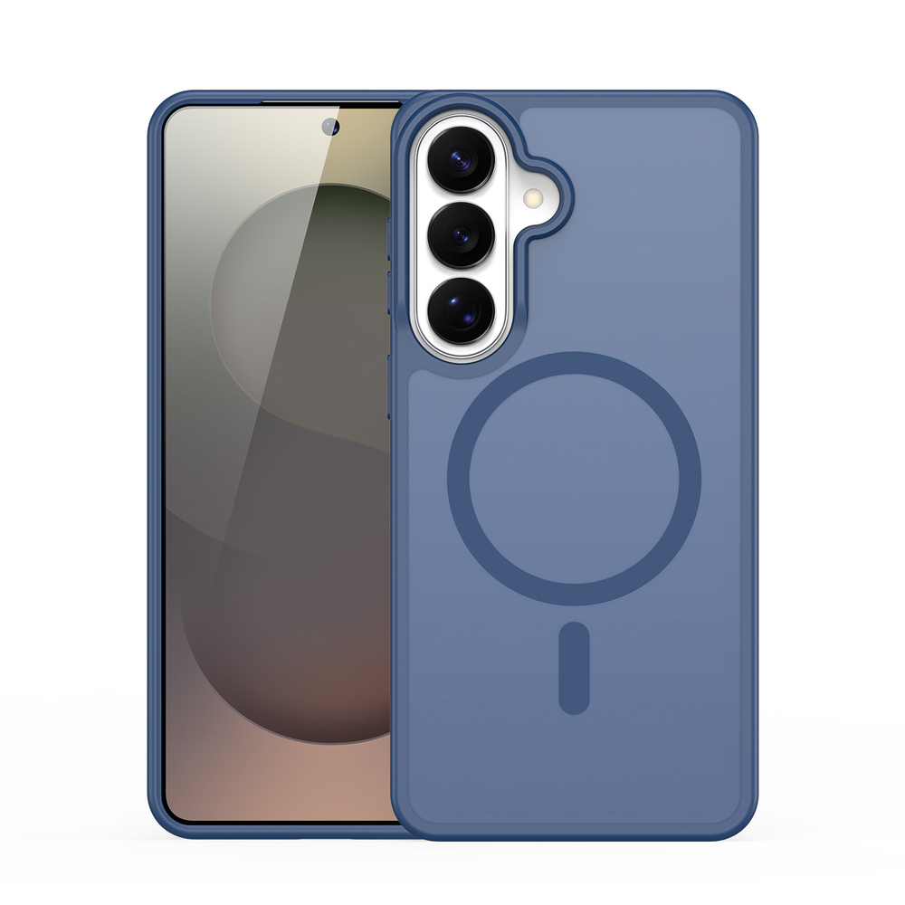 Чехол темно-синего цвета с MagSafe для Samsung Galaxy S26+ Плюс, серия Yind Series от Dux Ducis