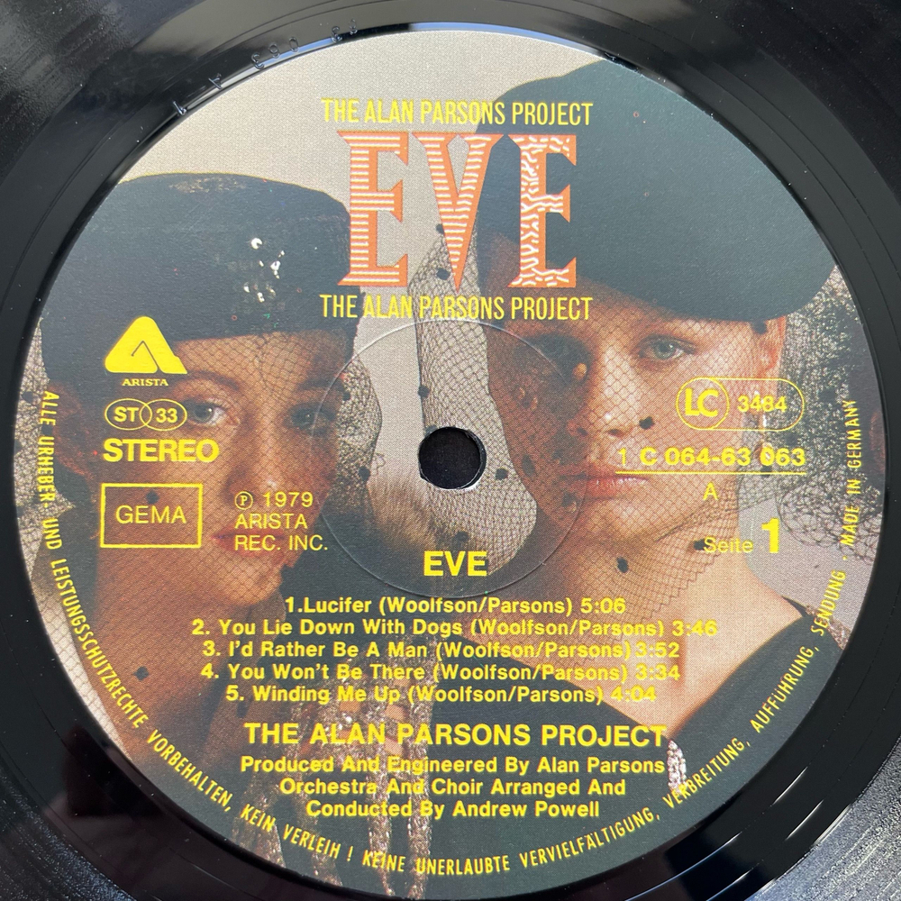 Винтажная виниловая пластинка LP The Alan Parsons Project Eve (Германия 1979)