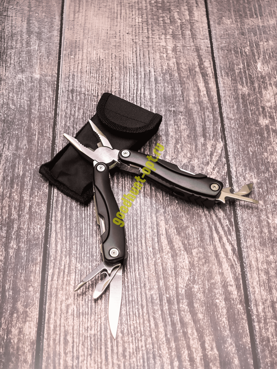 Армейский мультитул 12в1 плоскогубцы нож отвертка Черный