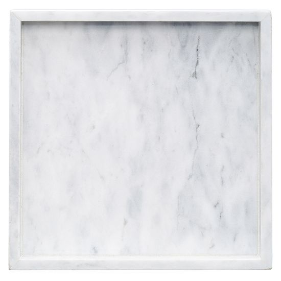 Поднос marm, 25х25 см, белый мрамор