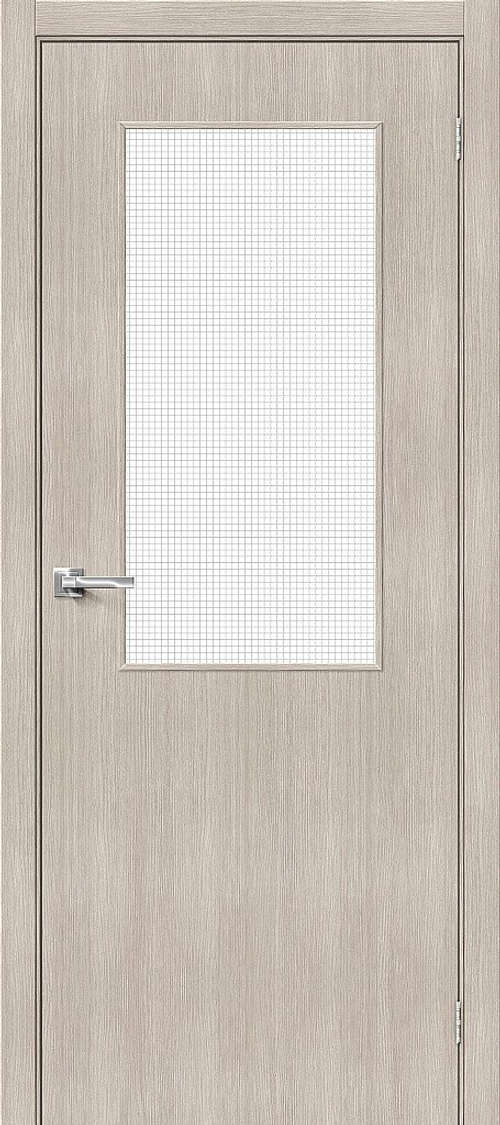 Дверь Браво-7 / Цвет Cappuccino Melinga / Стекло Wired Glass 12,5 / Двери Браво