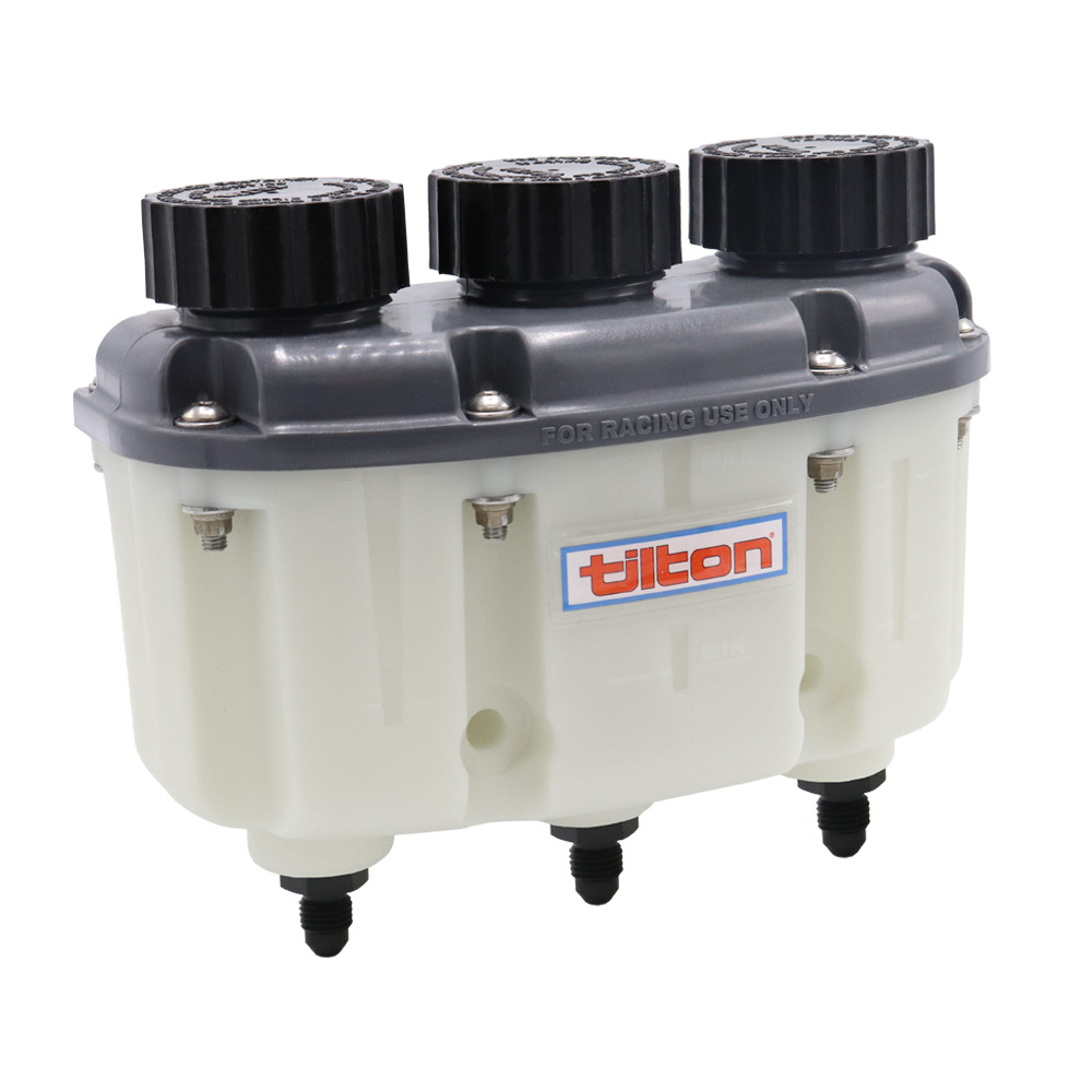 Tilton Бачок тормозной жидкости 3 секции, выходы вниз 72-577