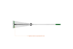 Веерные грабли с алюминиевым черенком РОСТОК РВ-15 регулируемые, длина 1180 мм 39640