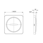 Накладка на сувальдный замок ESC.S-auto.MSC/K.62 с авт.шторками BL-24 черный (1шт.)