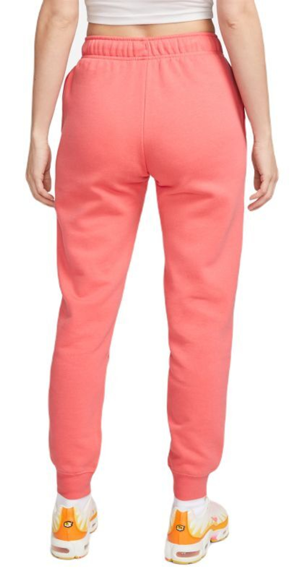 Женские теннисные брюки Nike Sportswear Club Fleece Pant - sea coral/white