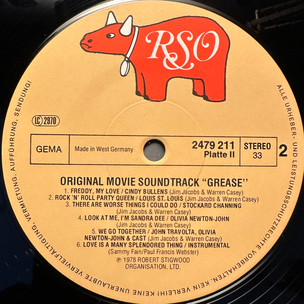 Саундтрек к фильму Бриолин 2LP (Германия 1978г.)