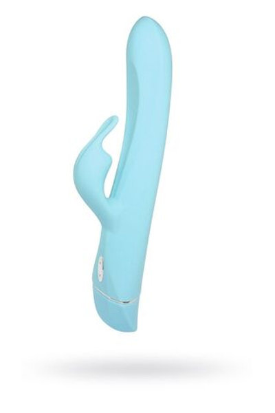 Голубой вибратор OVO K6 с клиторальным стимулятором (Цвет: голубой)