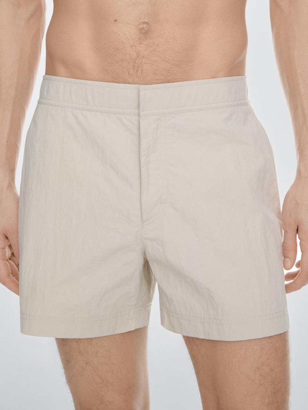Massimo Dutti Плавки с декоративной отделкой на поясе, песочный