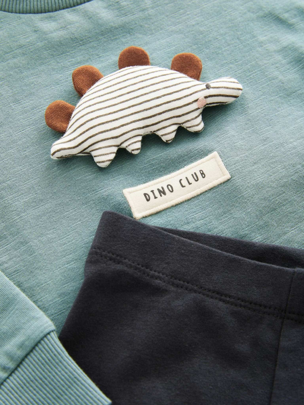 Лонгслив и легинсы в комплекте для мальчика Next 650-024, Зеленый, Черный