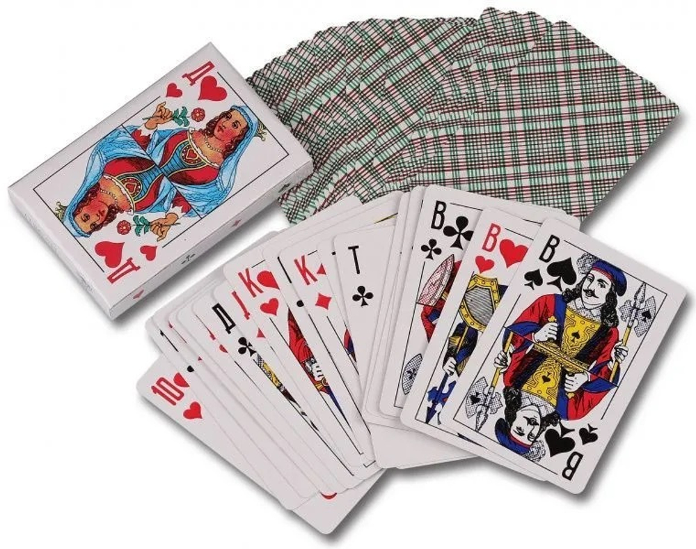 Карты бумажные, 36 карт. (10 штук)