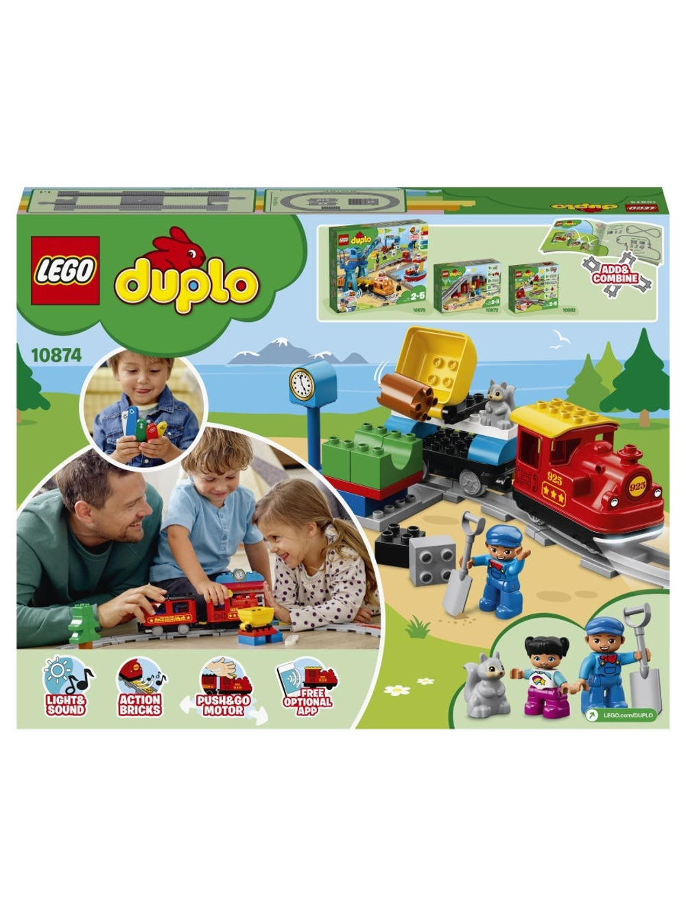 LEGO / Конструктор LEGO DUPLO Town 10874 Поезд на паровой тяге