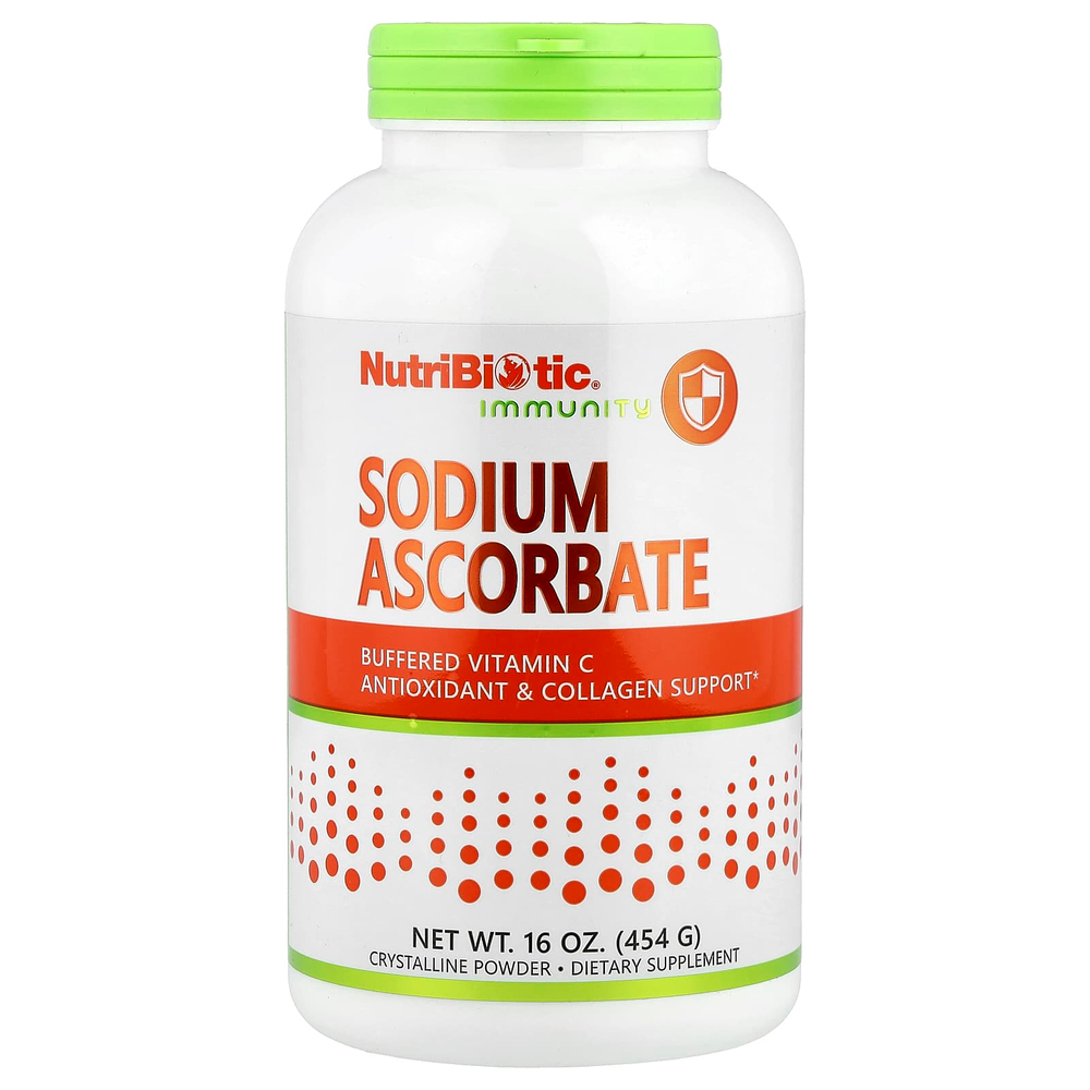 NutriBiotic, Immunity, аскорбат натрия, кристаллический порошок, 454 г (16 унций)