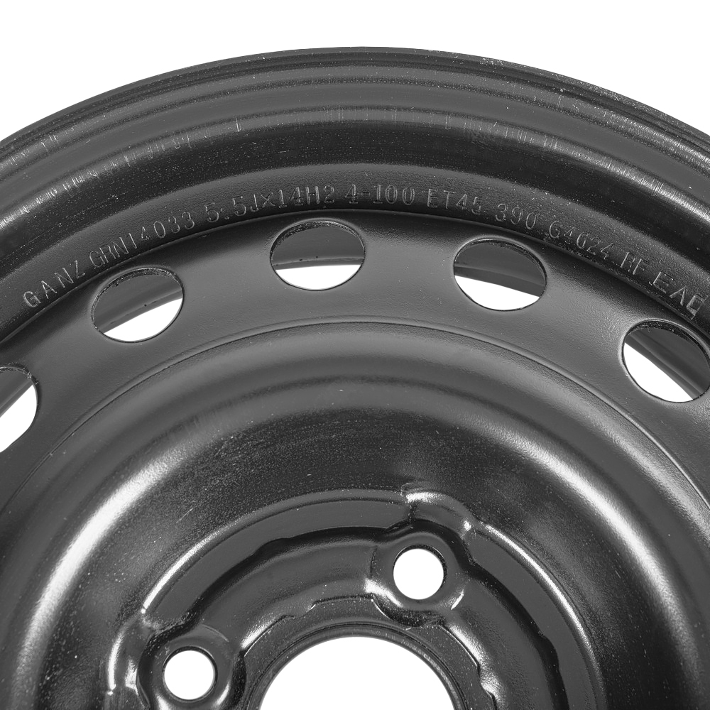 Диск штампованный R14 5.5J 4x100/56.6 ET45 GANZ Black GRN14033