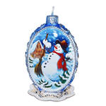 Свеча овальная "Снеговик" 5419