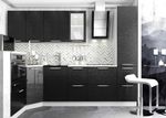Кухонный гарнитур Олива Черный металлик 2,0м