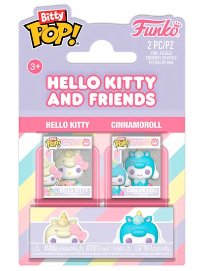 Набор Funko Bitty POP! Hello Kitty & Friends Hello Kitty+Cinnamoroll 2шт 88928 / Набор Фанко ПОП! по мотивам вселенной "Хэллоу Китти", Хэллоу Китти и Синнаморолл
