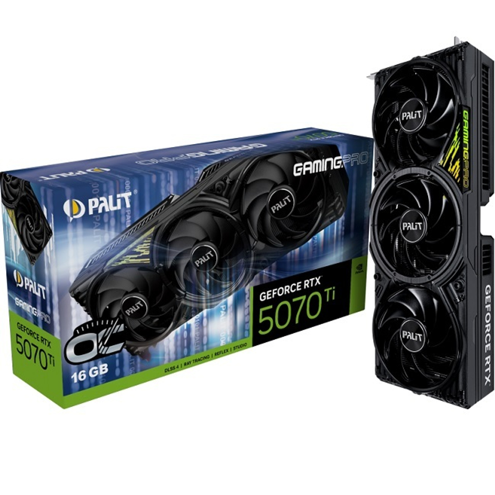 Видеокарта Palit GeForce RTX 5070 Ti GamingPro 16GB OC (NE7507TS19T2-GB2031A)