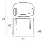 Кресло пластиковое Carmen