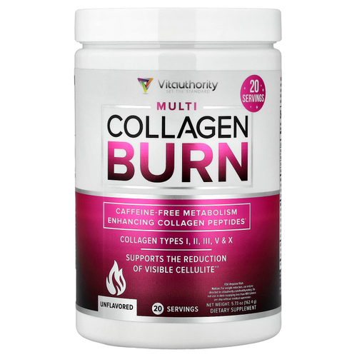 Vitauthority, Multi Collagen Burn, без добавок, 162,4 г (5,73 унции)