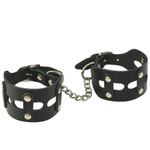 Черные кожаные наручники "Цезарь"