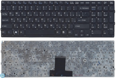 Клавиатура для ноутбука Sony VPC-EB, P/N 148792821, черная, без рамки