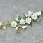 Цветы искусственные "Шиповник", цвет белый