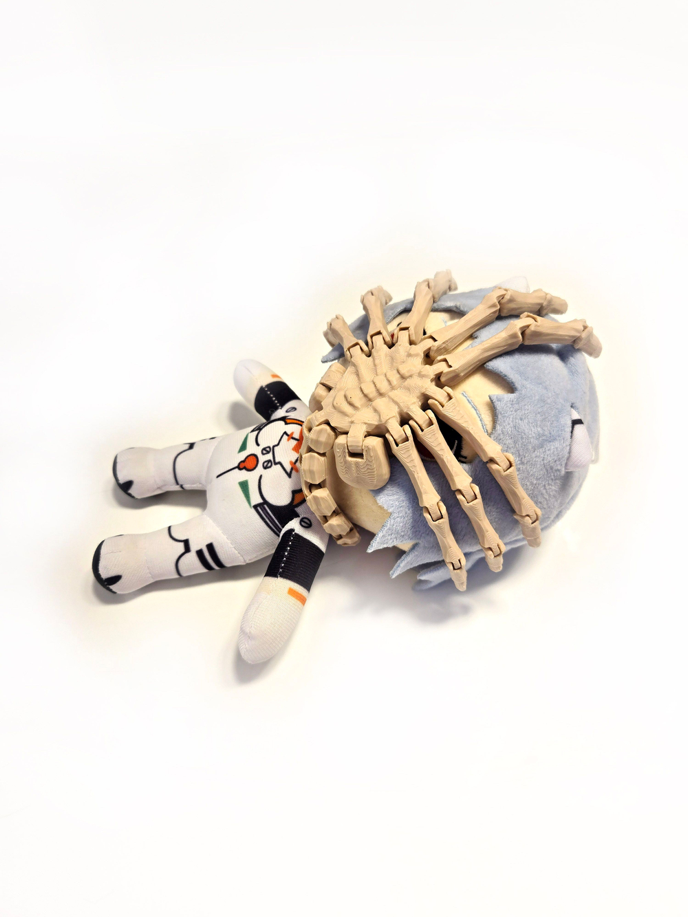 Лицехват из фильма "Чужой", игрушка-антистресс, 3D печать, бежевый