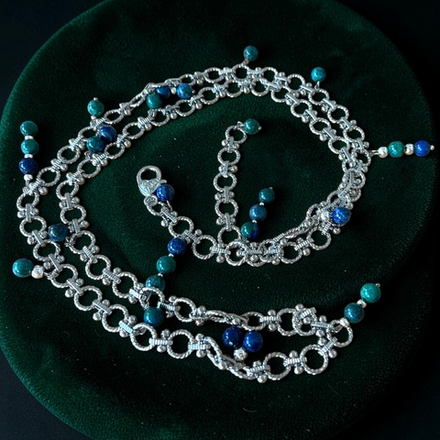 Пояс Бодичейн. Ледяной малахит. Азурмалахит