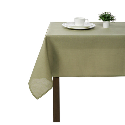 PROVANCE Эвкалипт Скатерть текстильная лён с водоотталкивающей пропиткой, 140х140см, 100% полиэстер,