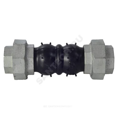 Компенсатор резиновый антивибрационный EPDM Ду 15 Ру16 ВР Китай сжатие/растяжение 22/5