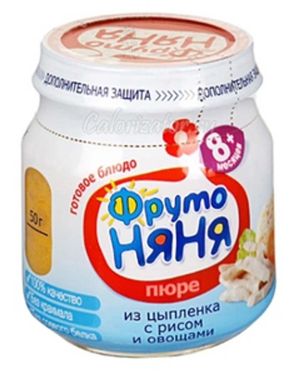 ФрутоНяня Пюре ЦЫПЛЕНОК РИС/ОВОЩ СТ 100г/6