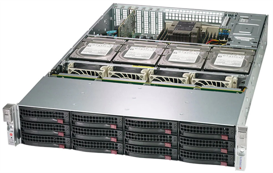 Сервер Supermicro SuperStorage 2U Server 620P-ACR16L noCPU(2)3rd Gen Xeon Scalable/TDP 120-270W/ no DIMM(16)/ 3816controller HDD(16)LFF + opt. 2SFF/ 1xM.2/ 2