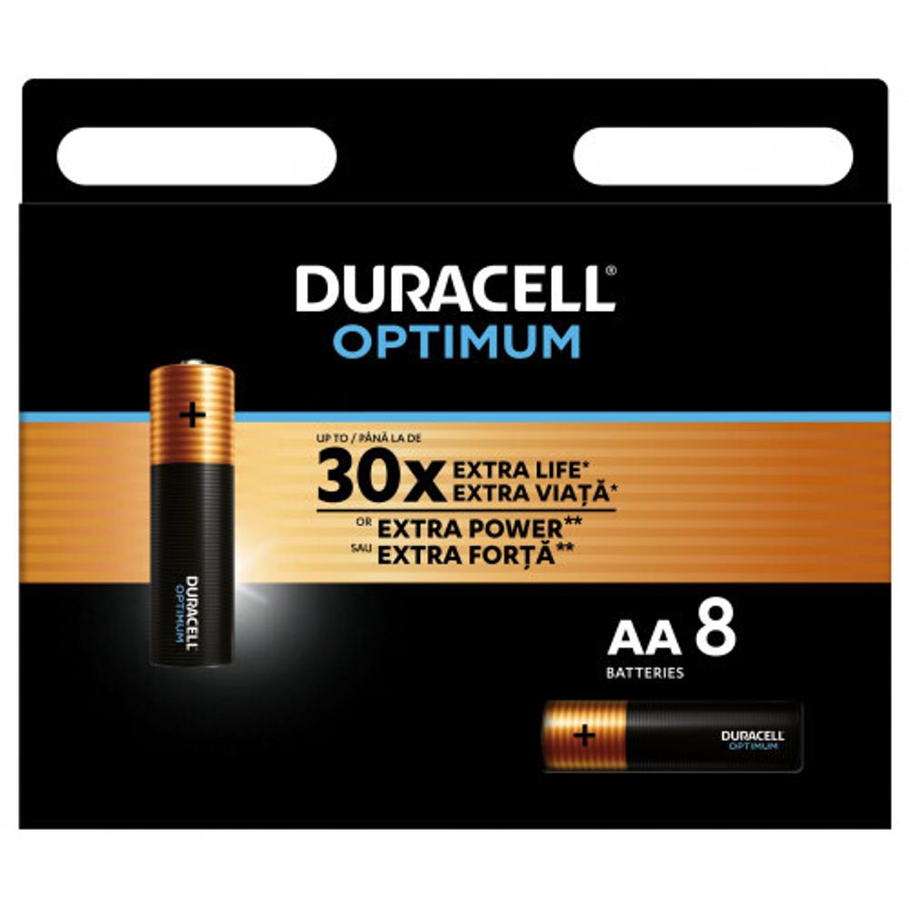 Батарейки Duracell 5014069 АА алкалиновые 1,5v 8 шт. LR6-8BL Optimum | Duracell