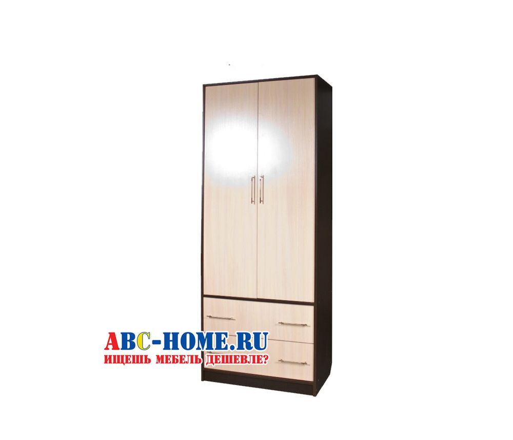 Диана-4 секция № 15 шкаф с ящиками (венге/дуб молочный), ЛДСП, Росток