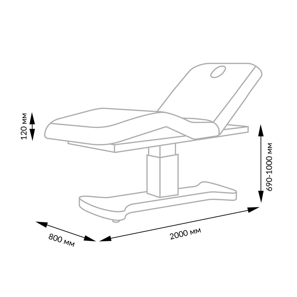 СПА-кушетка Милана, 3 мотора