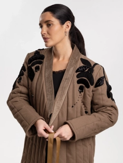 Телогрейка black FLOWERS, хаки