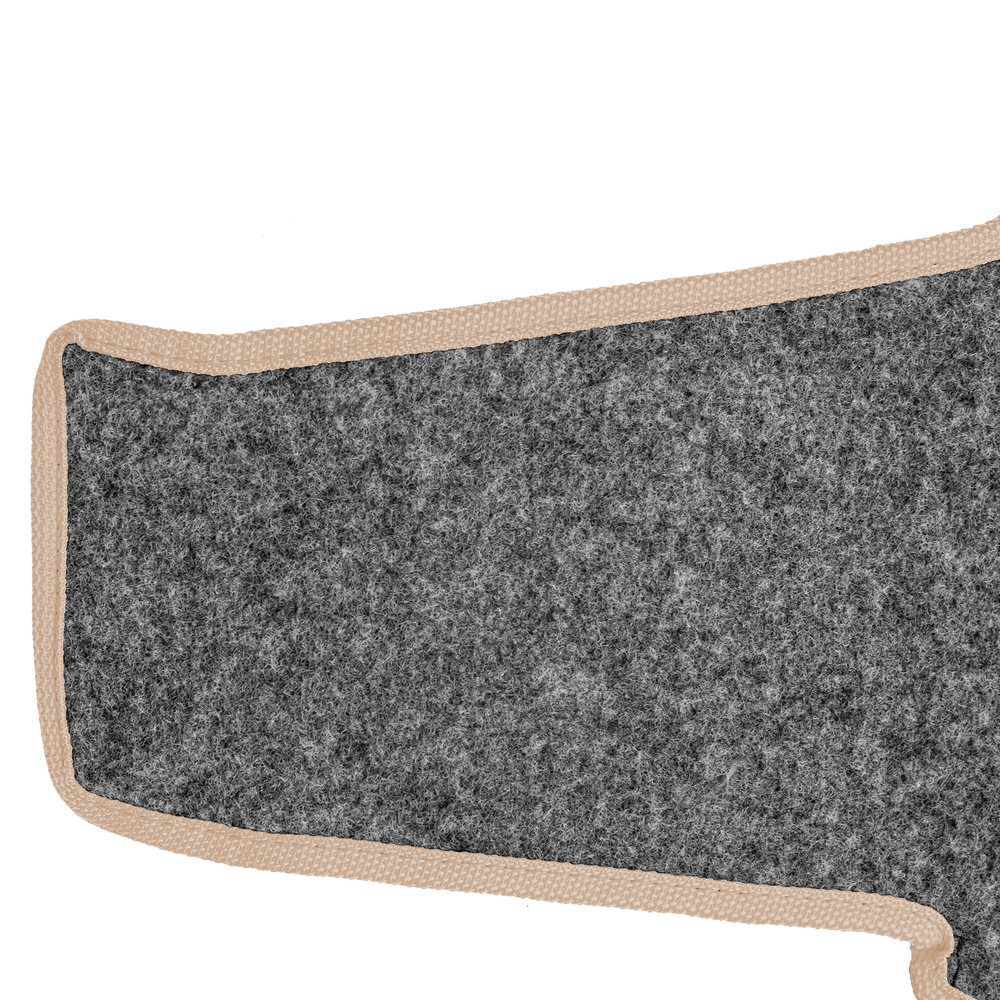 Ковры CHENGLONG (экокожа, бежевый, бежевый кант, красная вышивка)