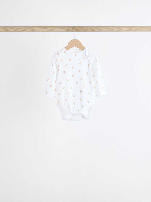 Боди с длинным рукавом для малышей Next K79-893, 7 шт., Белый