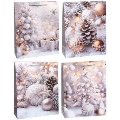 Пакет подарочный «Морозный денек» 26*32*10 см, микс