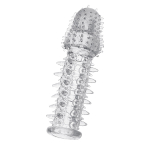 Прозрачная насадка 13,5см с шишечками и шипами ToyFa Basic 888005-1