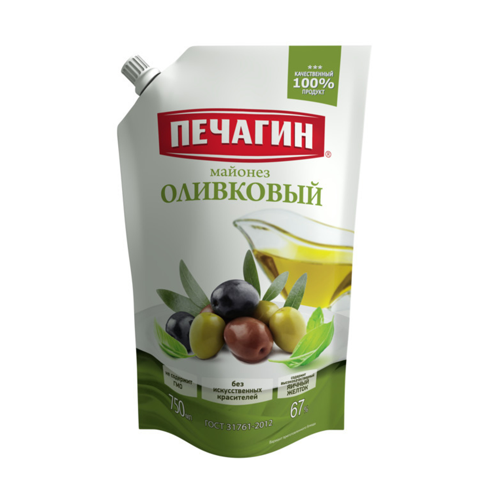 Майонез Печагин Оливковый 67% 750мл