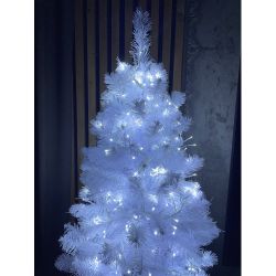 ENIN - WC ЭРА Гирлянда LED Мишура 3,9 м белый провод, холодный свет, 220V | Гирлянды