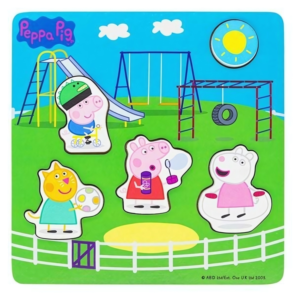 Пазлы деревянные Свинка Пеппа "Детская площадка"