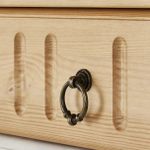 Комод Хельсинки в прихожую для обуви и вещей, белый воск/антик, сосна