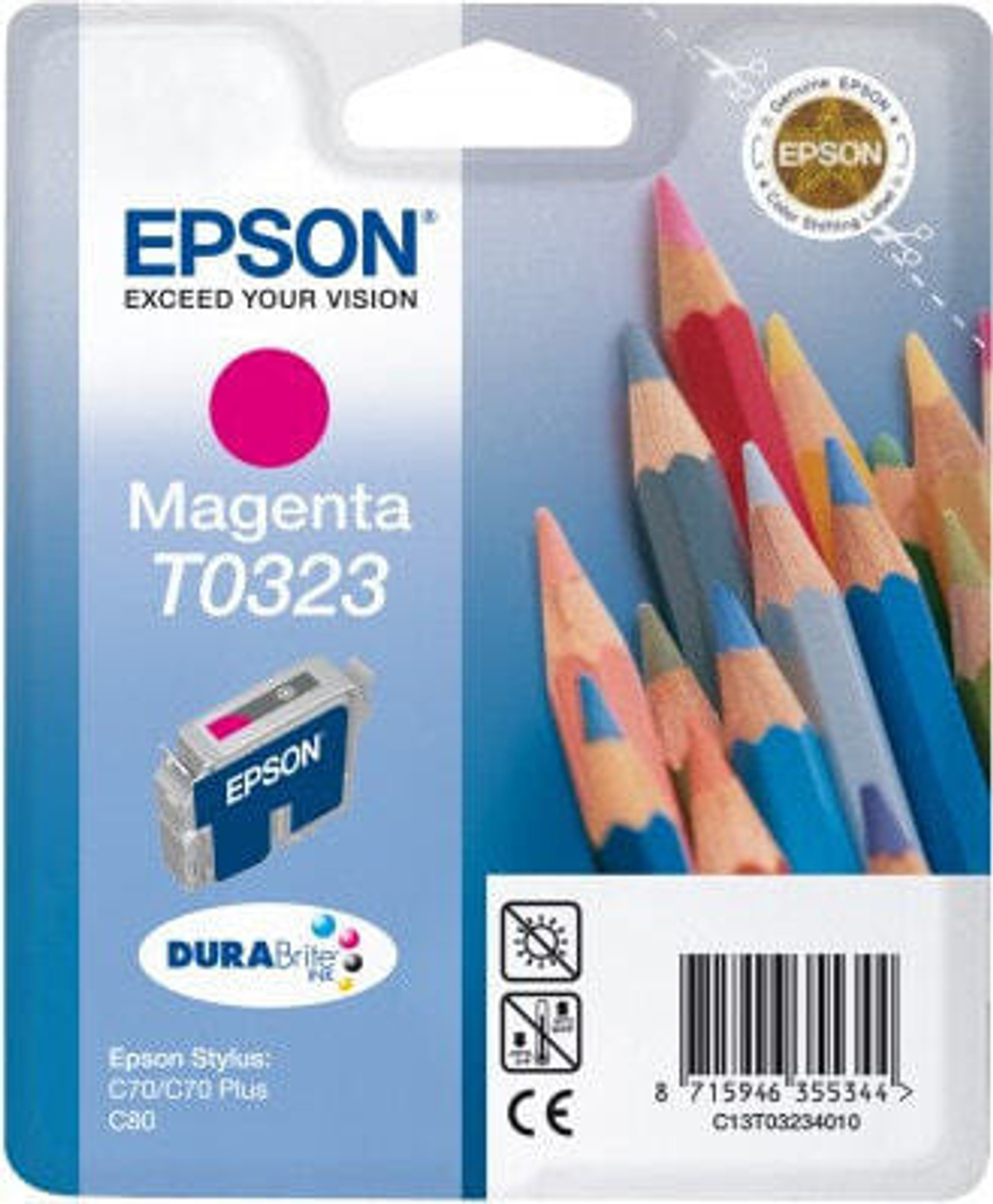 Epson Pencils DURABrite Ink Cartridge Magenta T0323 струйный картридж 1 шт Подлинный Пурпурный C13T03234020