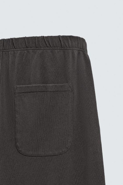 ZARA ДЖОГГЕРЫ ИЗ ТРИКОТАЖА С ЭФФЕКТОМ ПОТЕРТОСТИ, ЧЕРНЫЙ/КОРИЧНЕВЫЙ