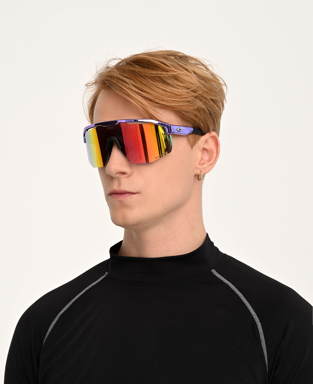 Спортивные очки GOG Argo C / Metallic Purple/Black / Photochromic Reflex Red